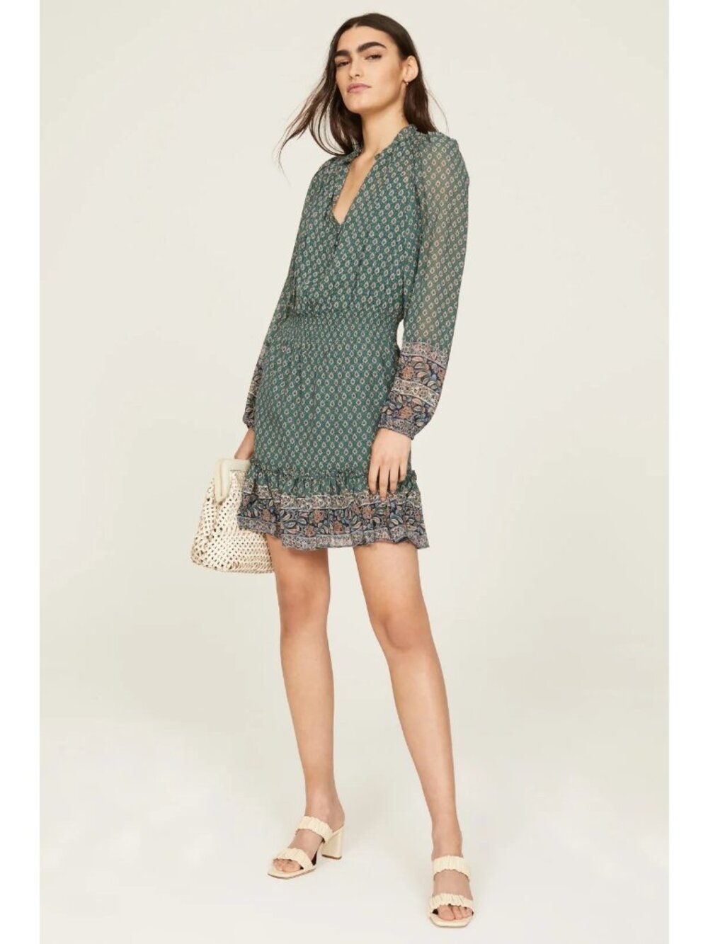 R-122. Veronica Beard Destiny Dress Green